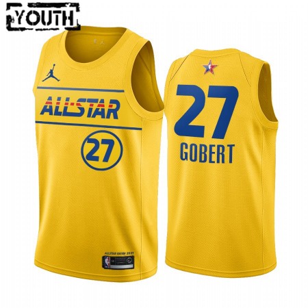 Kinder NBA Utah Jazz Trikot Rudy Gobert 27 2021 All-Star Jordan Brand Gold Swingman